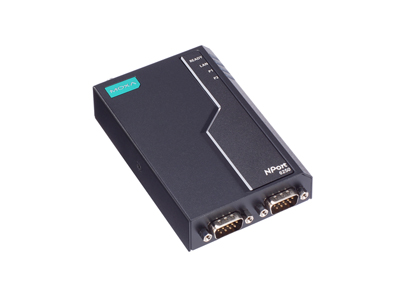 Moxa NPort 6250-G2-T - 2nd Gen 2-port RS-232/422/485 to Ethernet secure device server, w/o adapter, -40 to 75 Degree C operating by MOXA